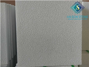 Bush Hammer Surface  White Marble Tile From Vietnam