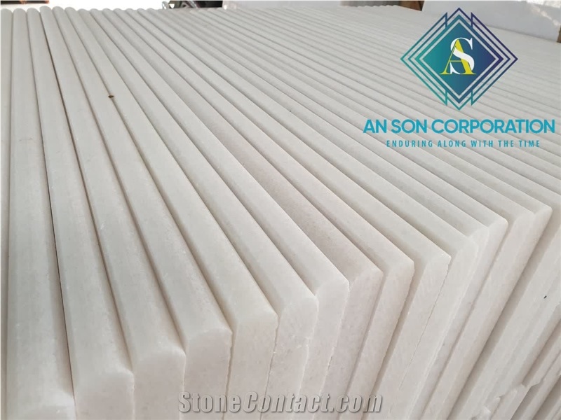HOT CRYSTAL WHITE MARBLE STEPS BULLNOSE AND RISERS