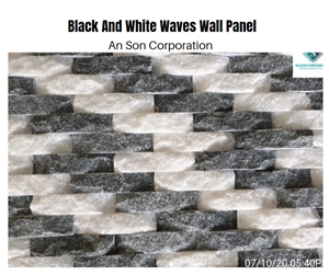 Hot Product Black And White Waves Wall Panel