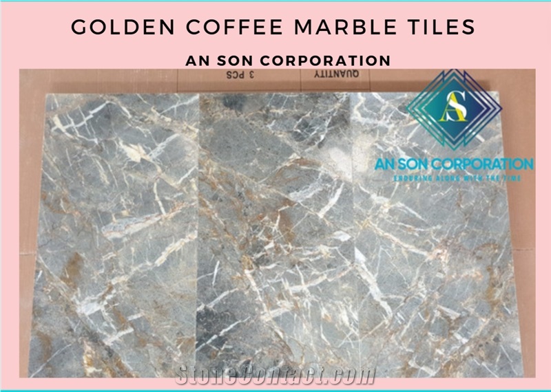 Hot Promotion Golden Coffee Marble Tile