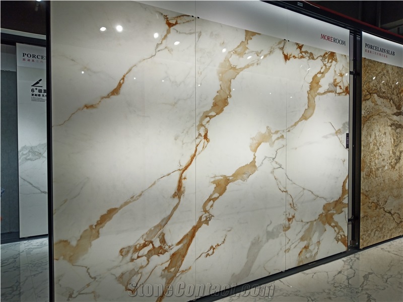 Calacatta Gold Marble Tile Large Format Floor Tiles