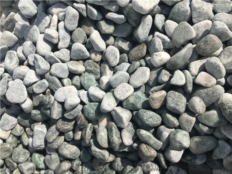 Green Tumbled Pebbles , River Pebbles Stone