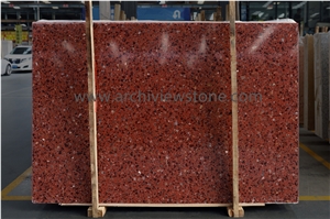 Red Terrazzo Slab Red Terrazzo Glass Tiles