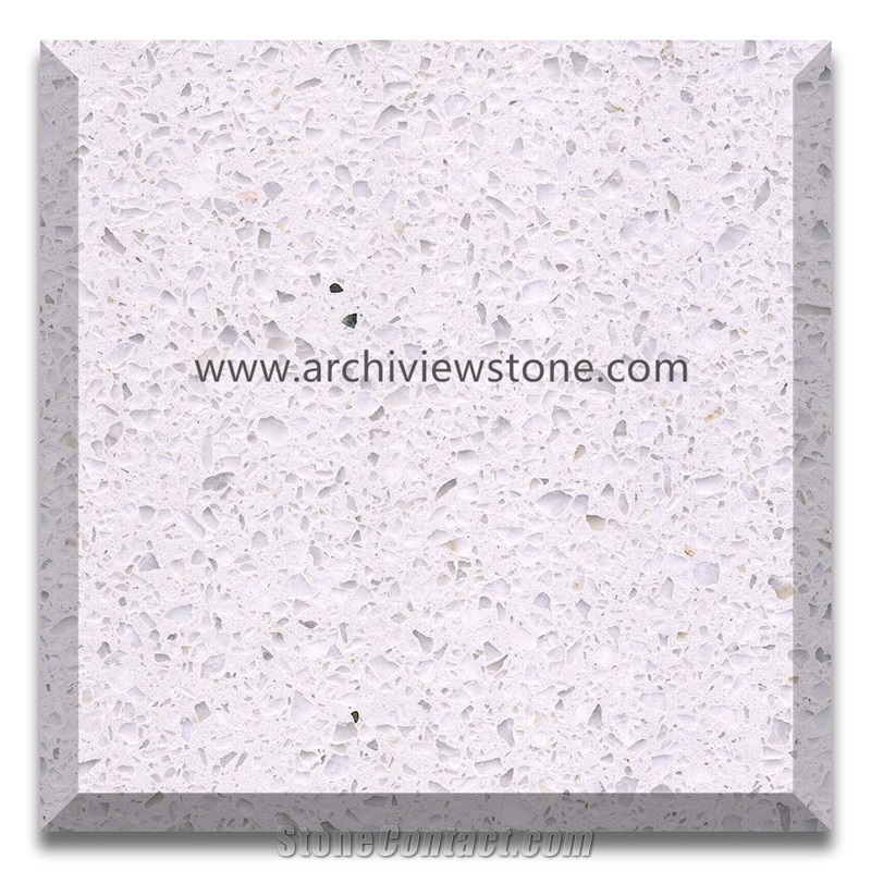 White Cement Terrazzo Glass Slabs Tiles