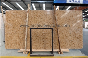 Yellow Terrazzo Cement Floor Slab Tiles