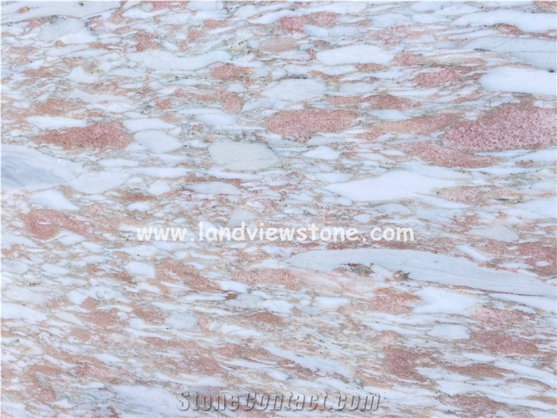 Pink Norwegian Breche Rose Marble Tiles For Bathroom