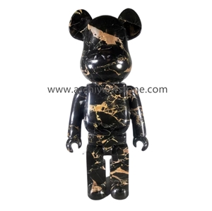 Portoro Marble Bearbrick Animal Sculpture Home Decoration