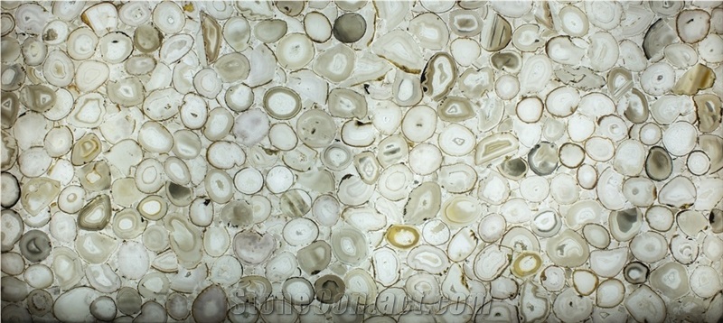 Large Agate Sheet Wall Panel White Agate Gemstoneslab