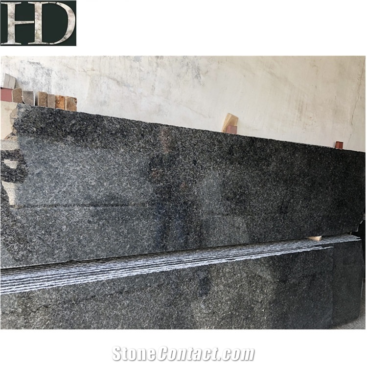 Angola Black Granite Stone Slabs & Tiles For Decoration