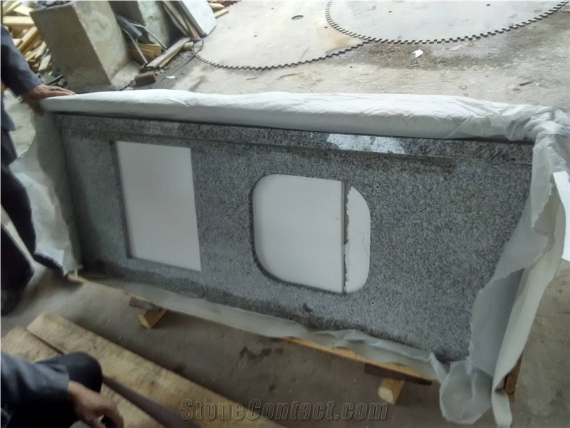 Polished G623 Granite, Steel Grey Kitchen Bartop