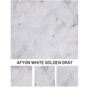 Afyon White Marble Golden Gray Tiles
