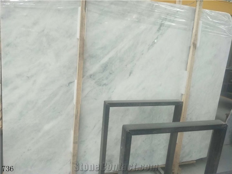 China Gentleman White Green Veins Marble Slab Wall Tile