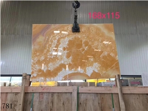 Iran Orange Onyx Bojnord Onice Nuvolato Extra Persia Slab