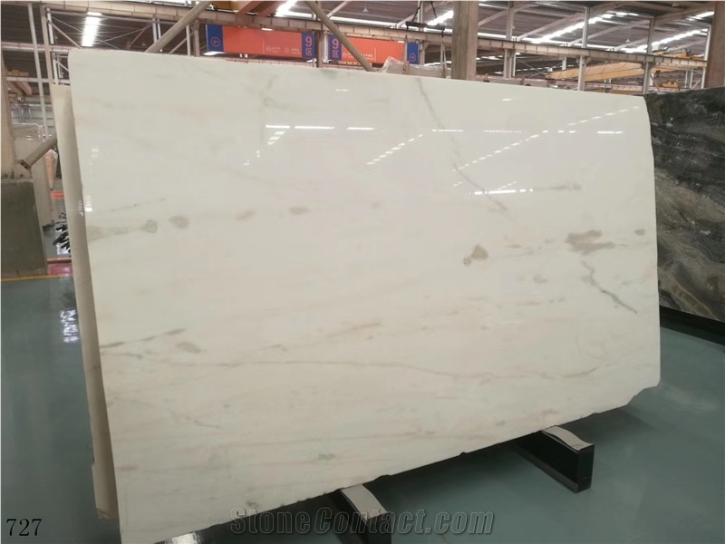 Magic White Marble Shandong Slab Tile In China Stone Market