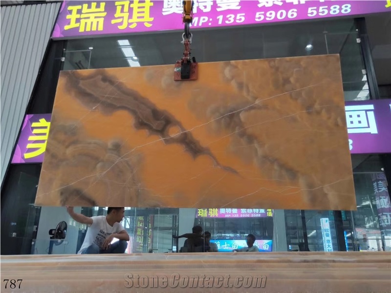 Orange Onyx Bojnord Nuvolato Extra In China Stone Market