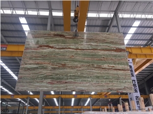 Verde Bamboo Quartzite Bambu Slab Tile In China Stone Market