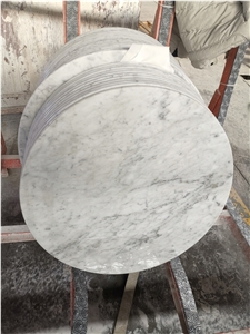 Kitchen Design Table Top White Natural Marble Slab House Use