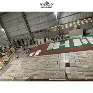 Natural Polished Silver Grey(Light)Travertine Tiles