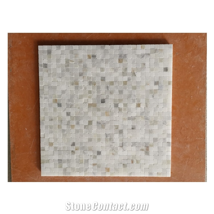 White Grey Vein Marble Mosaic House Wall  Background Decor