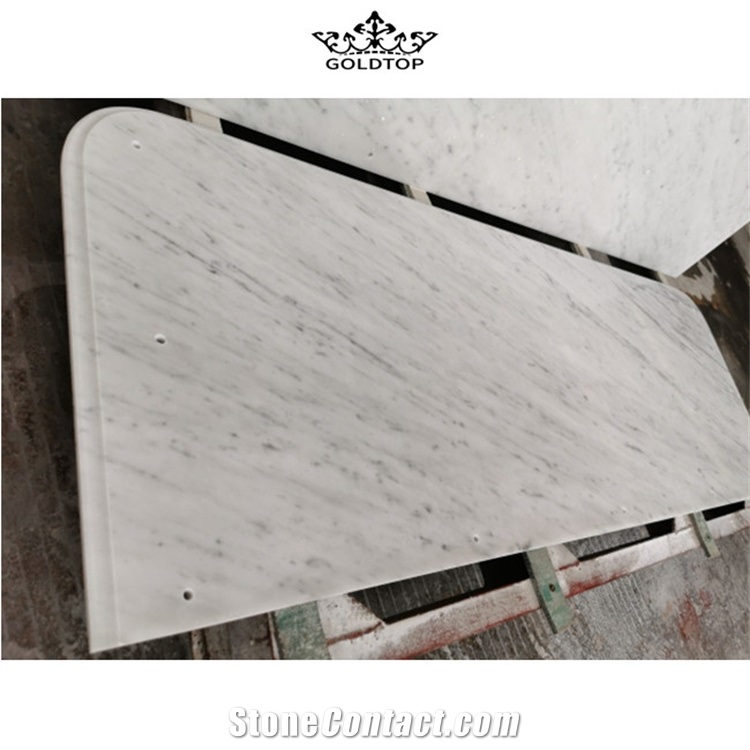 White Natural Carrara Marble Table Tops Houese Decor