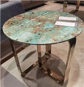 Green Quartzite Tops, Amazonite Green Quartzite Round Table
