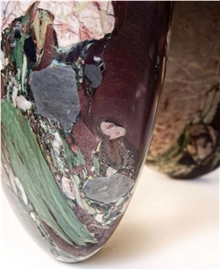 Marbre Les Quatre Saisons Green Purple Colorful Marble Slabs