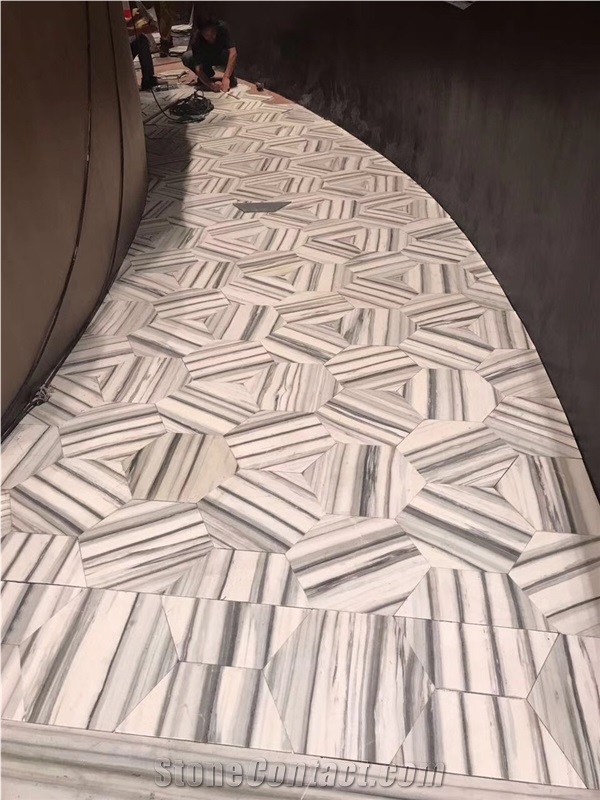 Marmara Equator Calacatta White Polish Marble Tiles Slabs