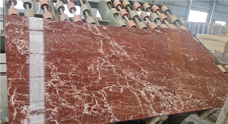 Rosso Francia Classico Marble Slabs, Red Marble Tiles