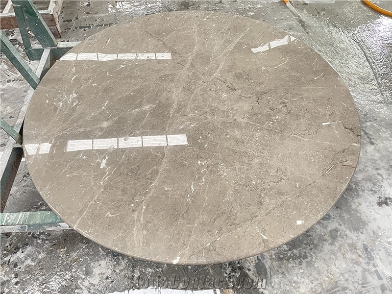 Dora Grey Marble Round Table Tops