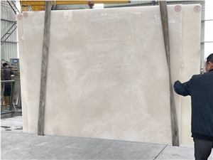 White Onyx Slab And Tiles For Wall Cladding