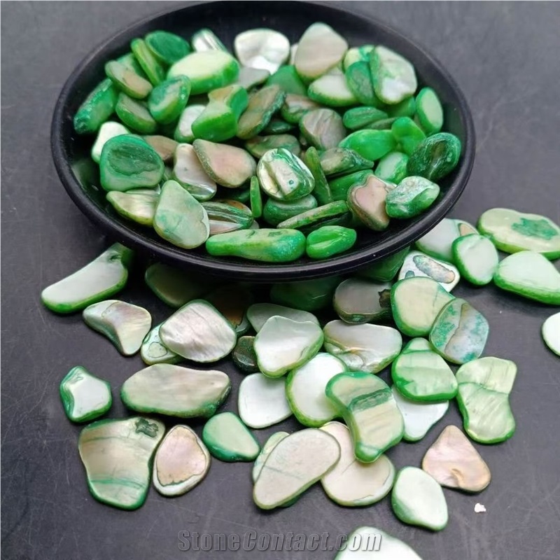 3D Convex Art Green Color Mop Shell Mosaic  Mother Of Pearl
