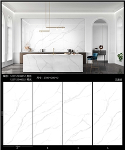 Calacatta White Marble Looks Sintered Stone Slabs