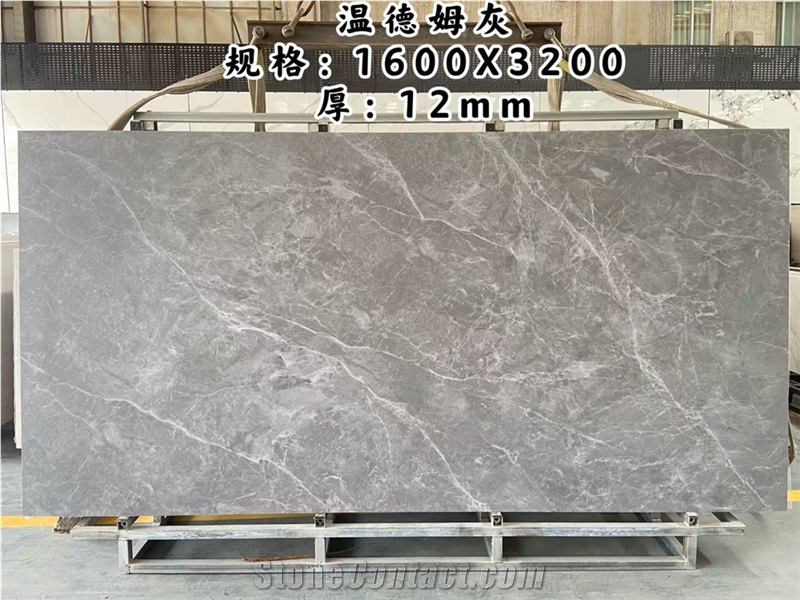 Grey Marble Sintered Stone Slab For Interior Floor Wall