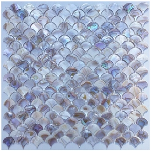 Colorful Sea Shell Mother Pearl Mosaic Pattern Tiles