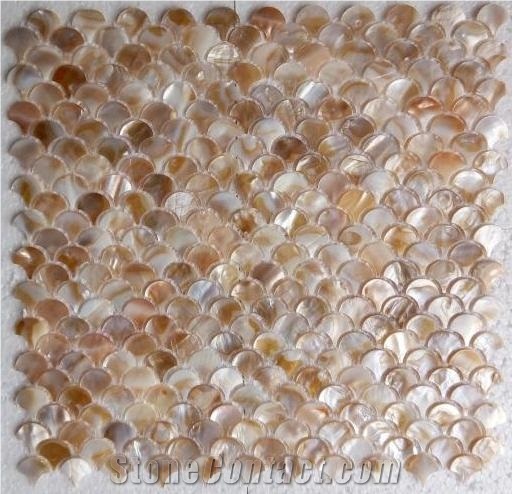 Colorful Sea Shell Mother Pearl Mosaic Pattern Tiles