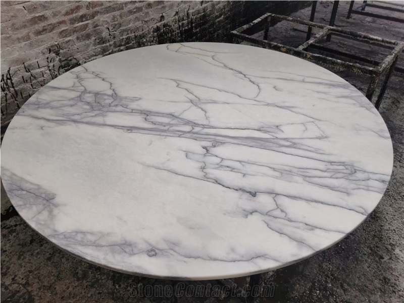 Rounded Square White Marble Tops Table Tea Table