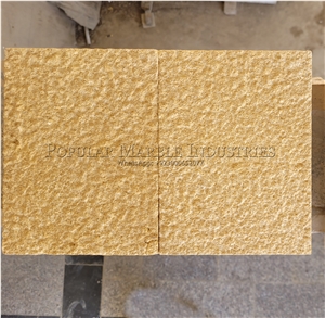 Yellow Limestone For Exterior Wall Cladding Bush Hammered