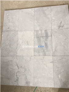 White Cloudy Marble Sandblasted Pavers
