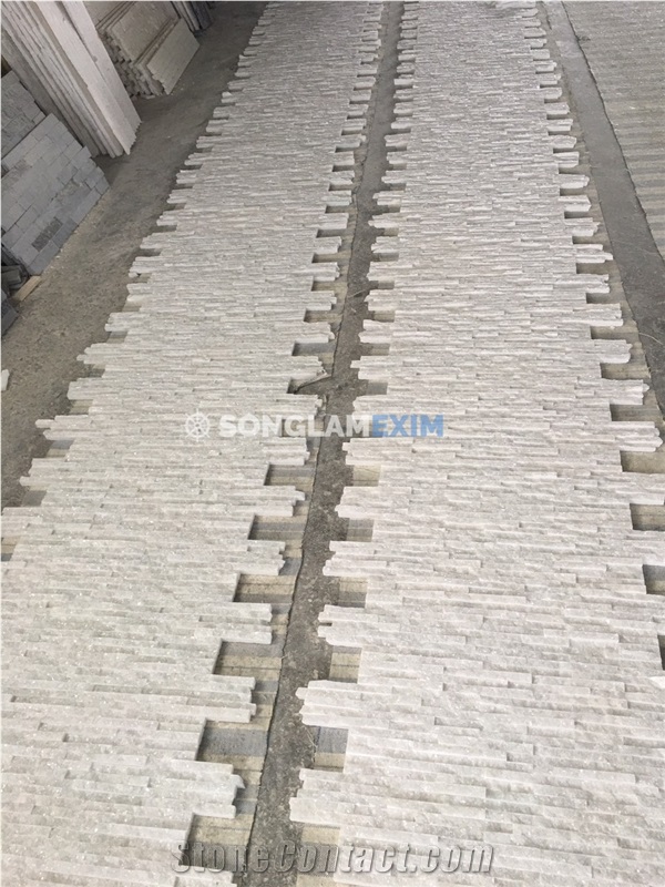 White Marble Glued Wall Cladding Panel Z Shape - 10 Lines