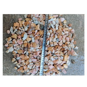 Pink Color Pebble Grave Stone For Garden