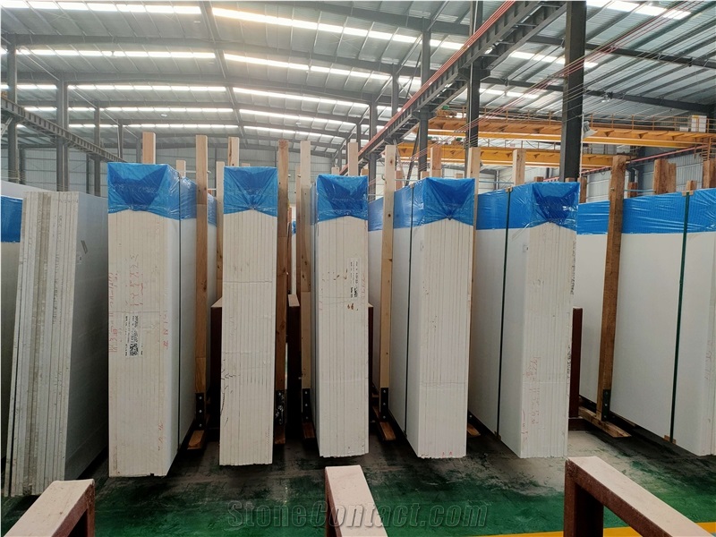 China Cheap Artificial Bianco White Marble Slabs