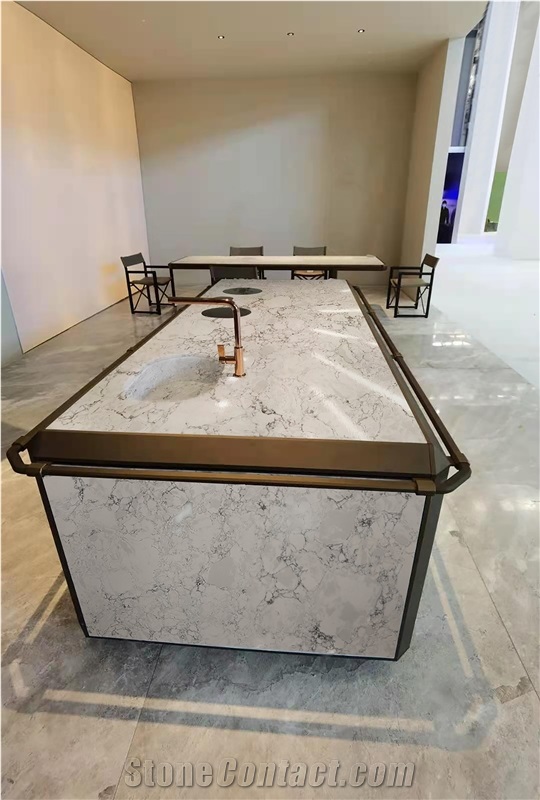 Super White Artificial Marble For Countertops