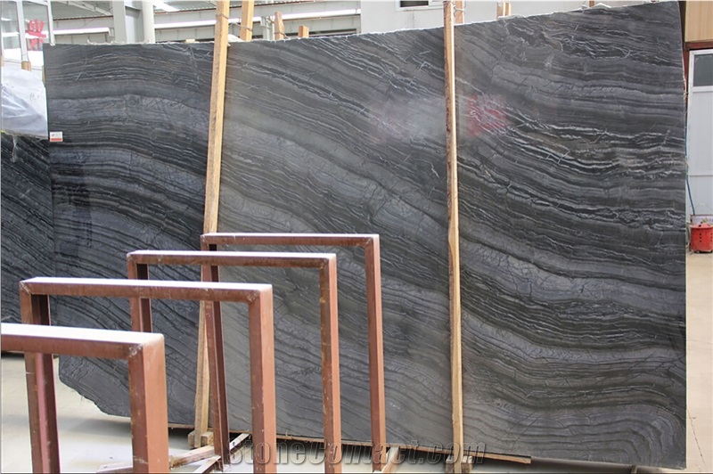 China Black Forest Wooden Marble Slabs & Tiles