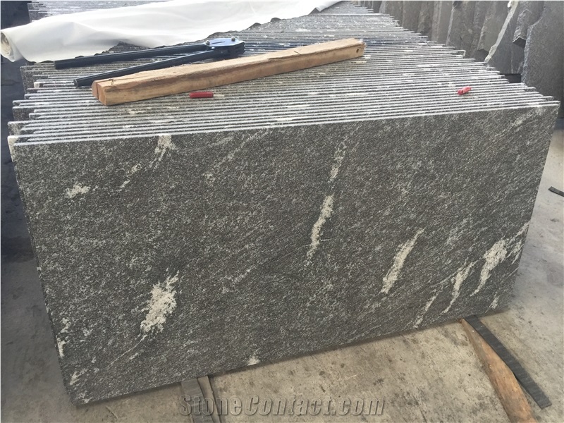 Snow Leopard Black Granite Polished/Flamed Flooring Quarry