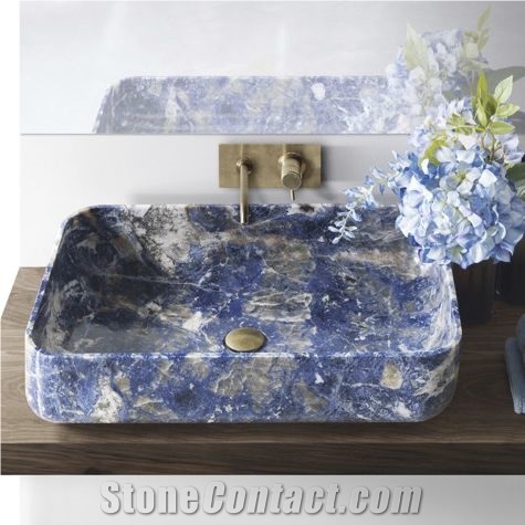 Sodalite Blue Granite Natural Stone Bookmatch Slabs