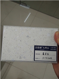 Recycle White Terrazzo Slab Tile Artificial Stone Outdoor