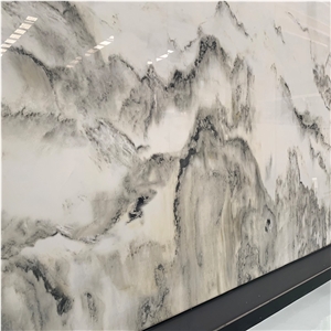 Polished Calacatta White Sintered Stone Slab For Indoor Wall