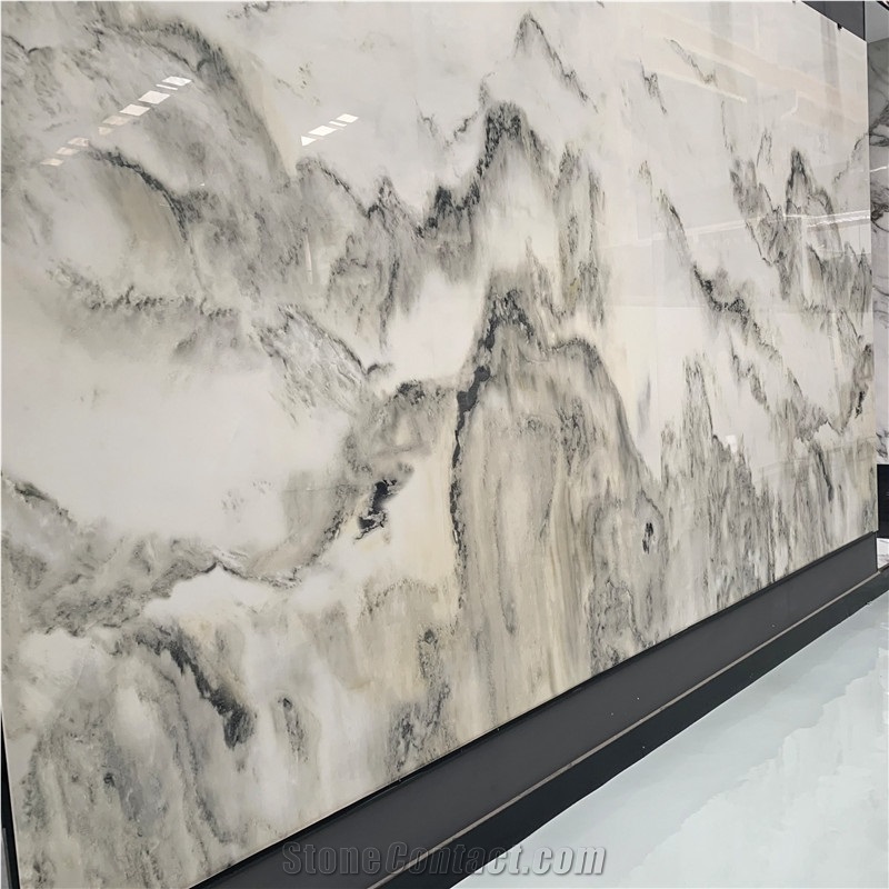 Polished Calacatta White Sintered Stone Slab For Indoor Wall