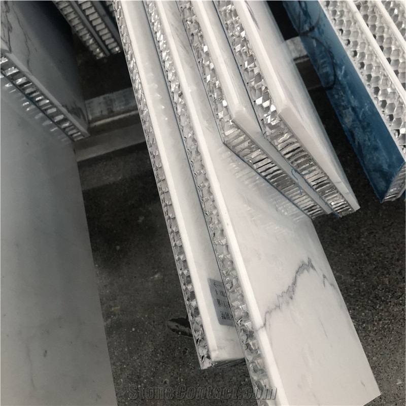 Statuario Marble Composite Alucobond Aluminum Honeycomb Tile
