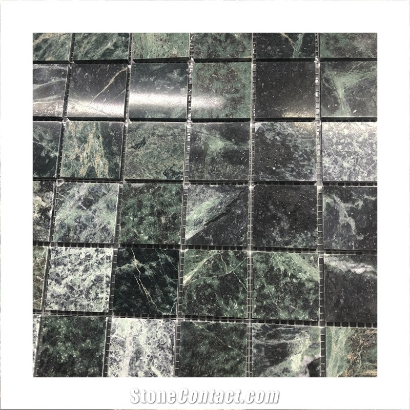 Dark Green Marble Mosaic Tiles For Swimming Pool